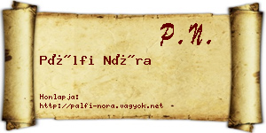 Pálfi Nóra névjegykártya