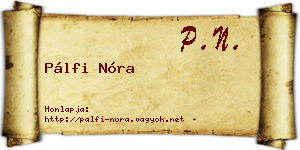 Pálfi Nóra névjegykártya