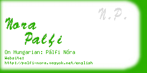 nora palfi business card
