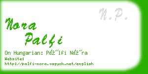 nora palfi business card